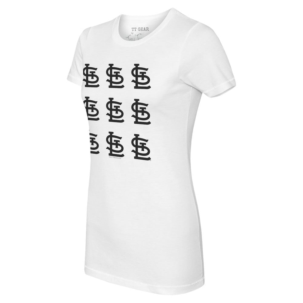 St. Louis Cardinals Tiny Turnip Women's Logo Grid T-Shirt - MLB