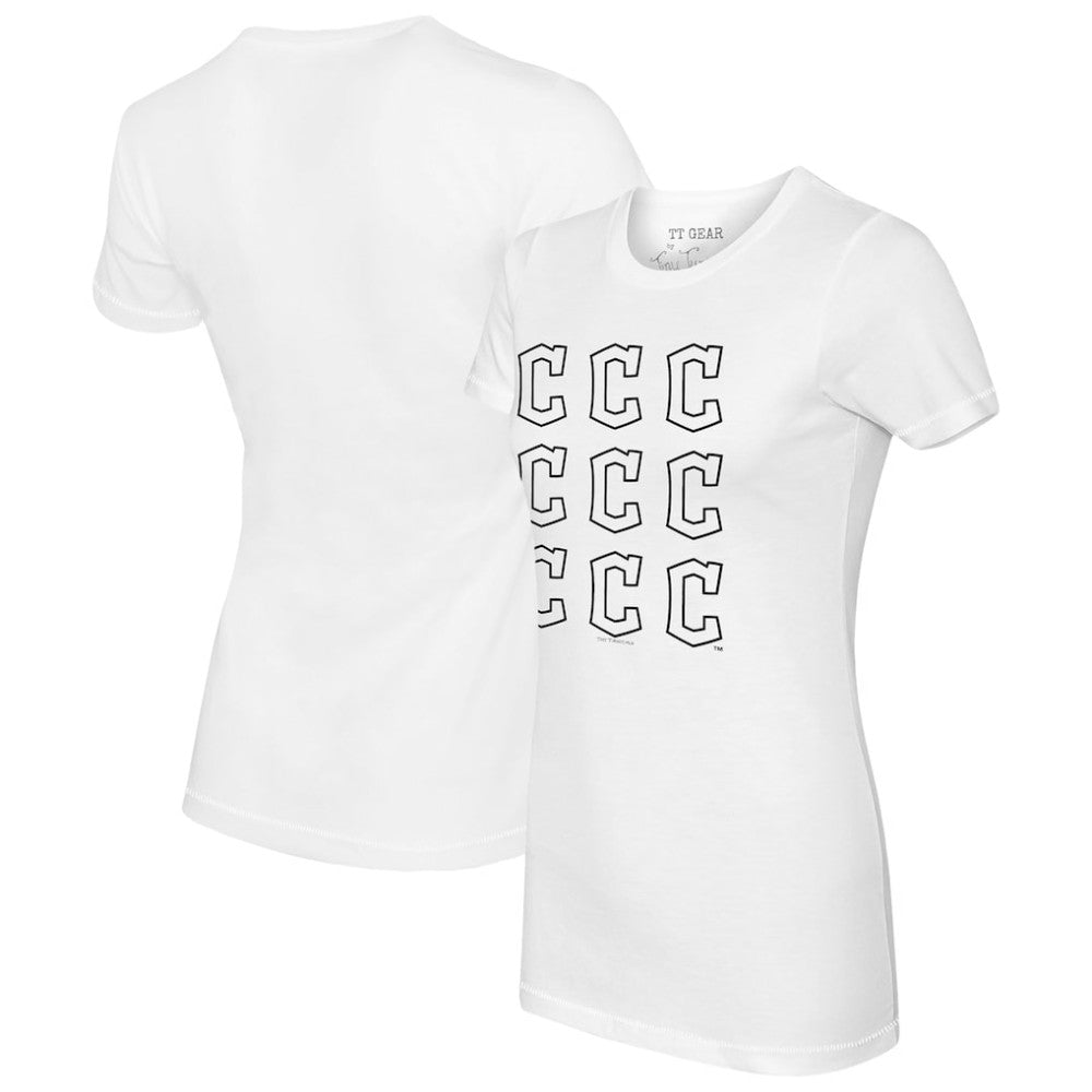 Cleveland Guardians Tiny Turnip Women's Logo Grid T-Shirt - MLB