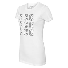 Cleveland Guardians Tiny Turnip Women's Logo Grid T-Shirt - MLB