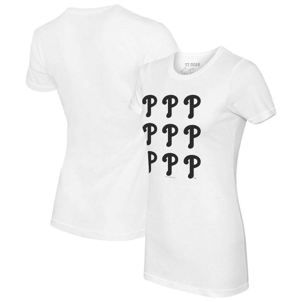 Philadelphia Phillies Tiny Turnip Women's Logo Grid T-Shirt - MLB