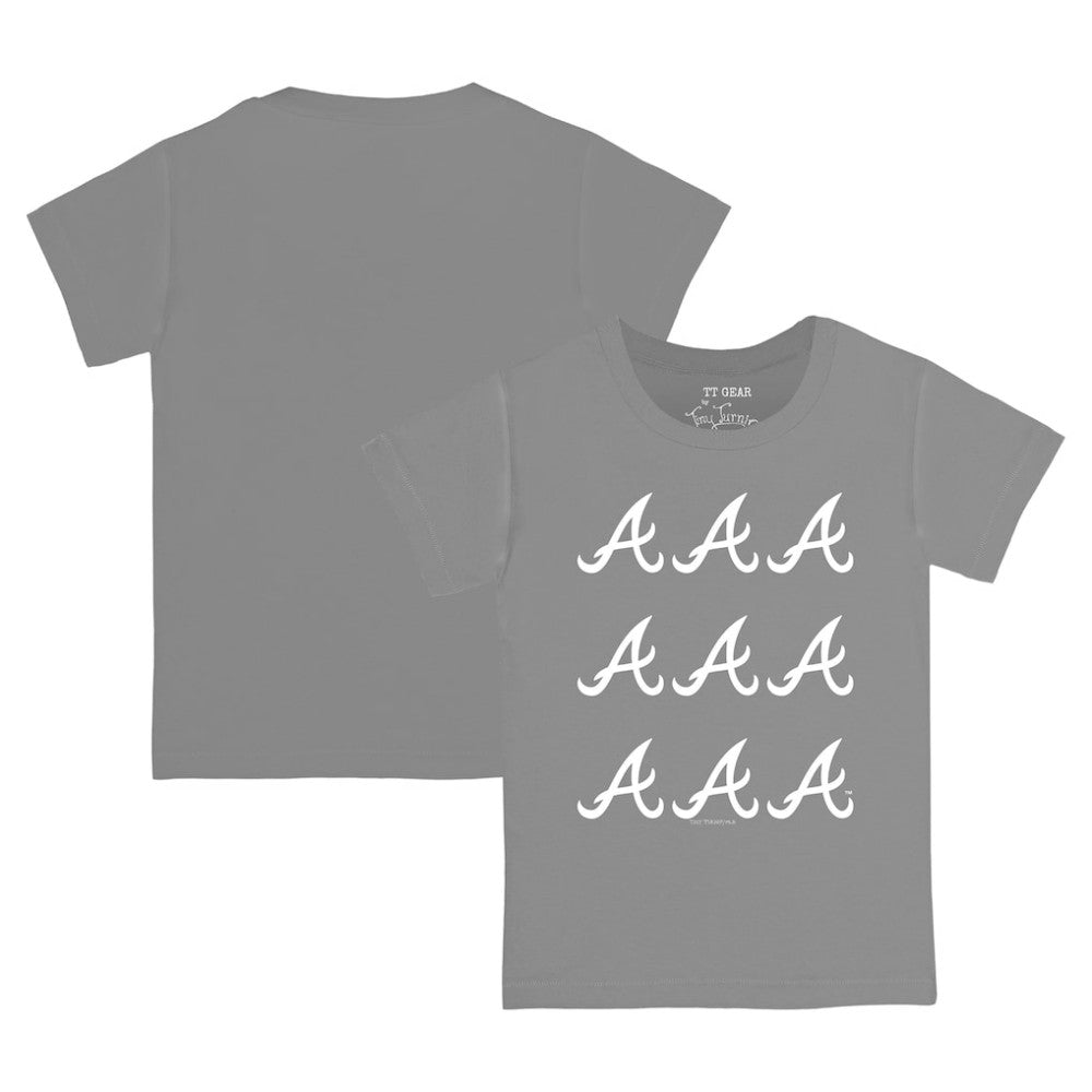 Atlanta Braves Tiny Turnip Youth Logo Grid  T-Shirt - MLB