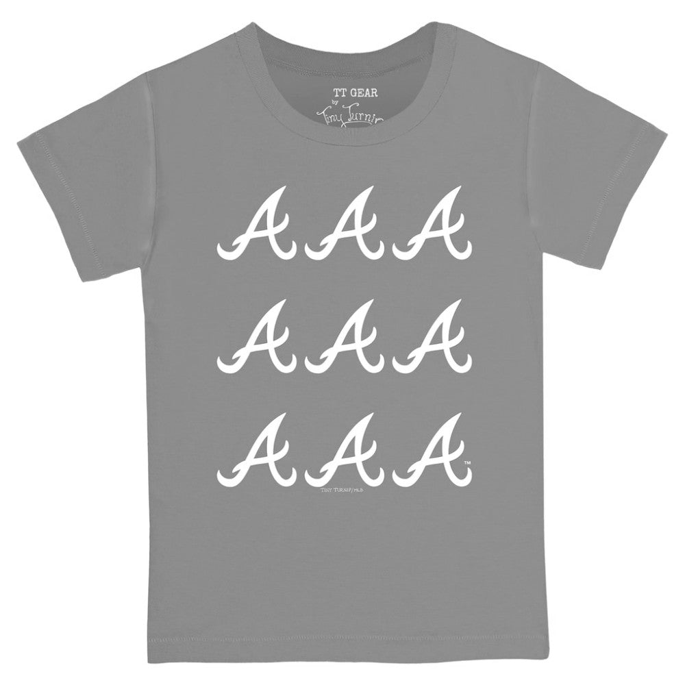 Atlanta Braves Tiny Turnip Youth Logo Grid  T-Shirt - MLB
