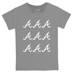 Atlanta Braves Tiny Turnip Youth Logo Grid  T-Shirt - MLB