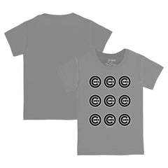 Chicago Cubs Tiny Turnip Youth Logo Grid  T-Shirt - MLB
