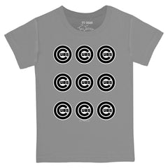 Chicago Cubs Tiny Turnip Youth Logo Grid  T-Shirt - MLB