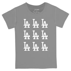 Los Angeles Dodgers Tiny Turnip Youth Logo Grid  T-Shirt - MLB