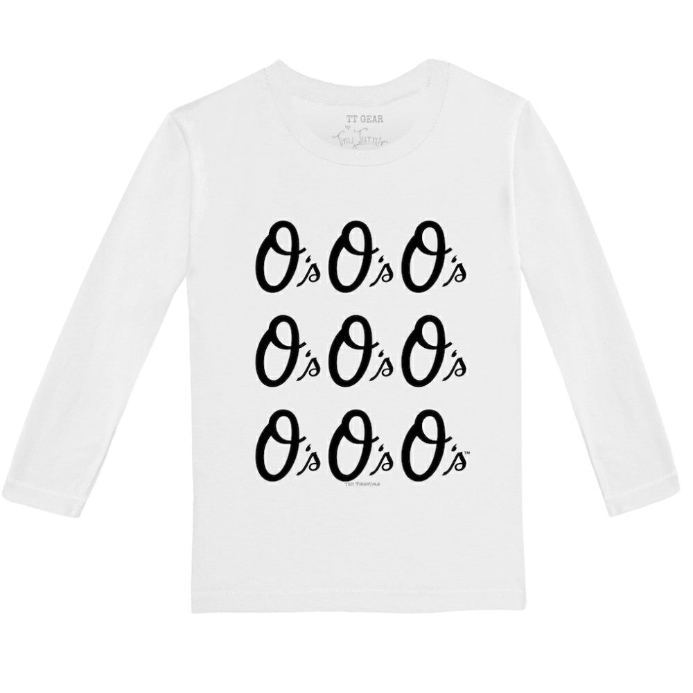 Baltimore Orioles Tiny Turnip Youth Logo Grid Long Sleeve T-Shirt - MLB