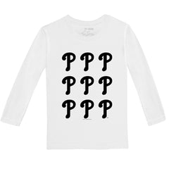 Philadelphia Phillies Tiny Turnip Youth Logo Grid Long Sleeve T-Shirt - MLB