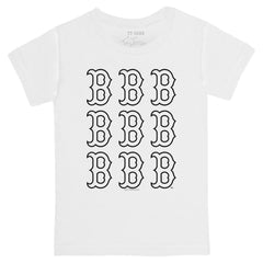 Boston Red Sox Tiny Turnip Youth Logo Grid T-Shirt - MLB