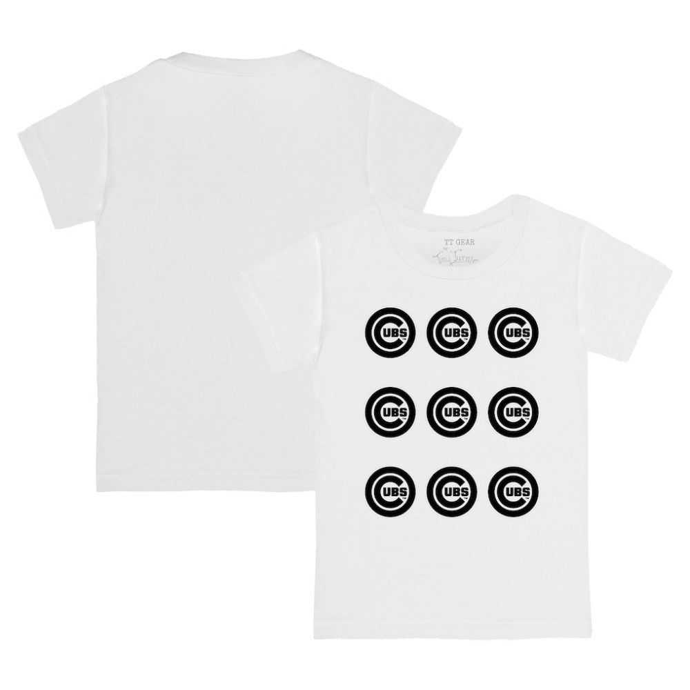 Chicago Cubs Tiny Turnip Youth Logo Grid T-Shirt - MLB