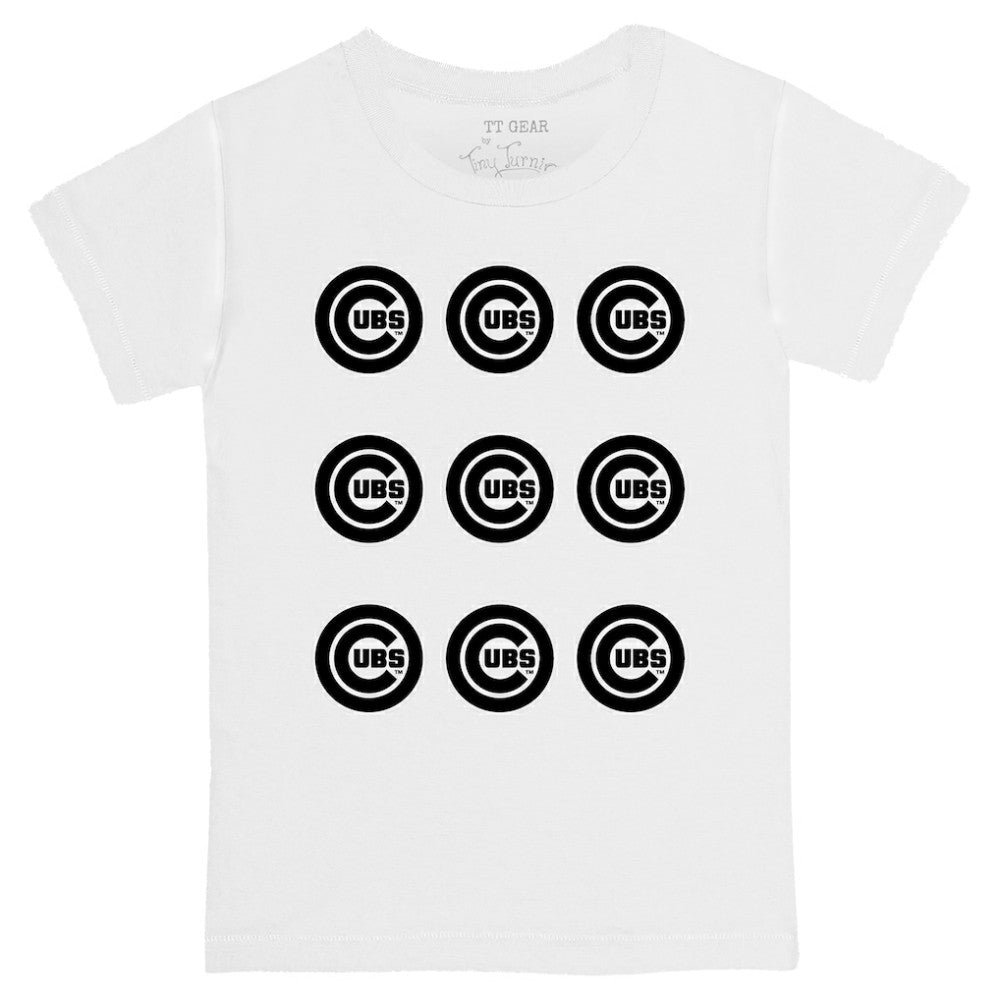 Chicago Cubs Tiny Turnip Youth Logo Grid T-Shirt - MLB