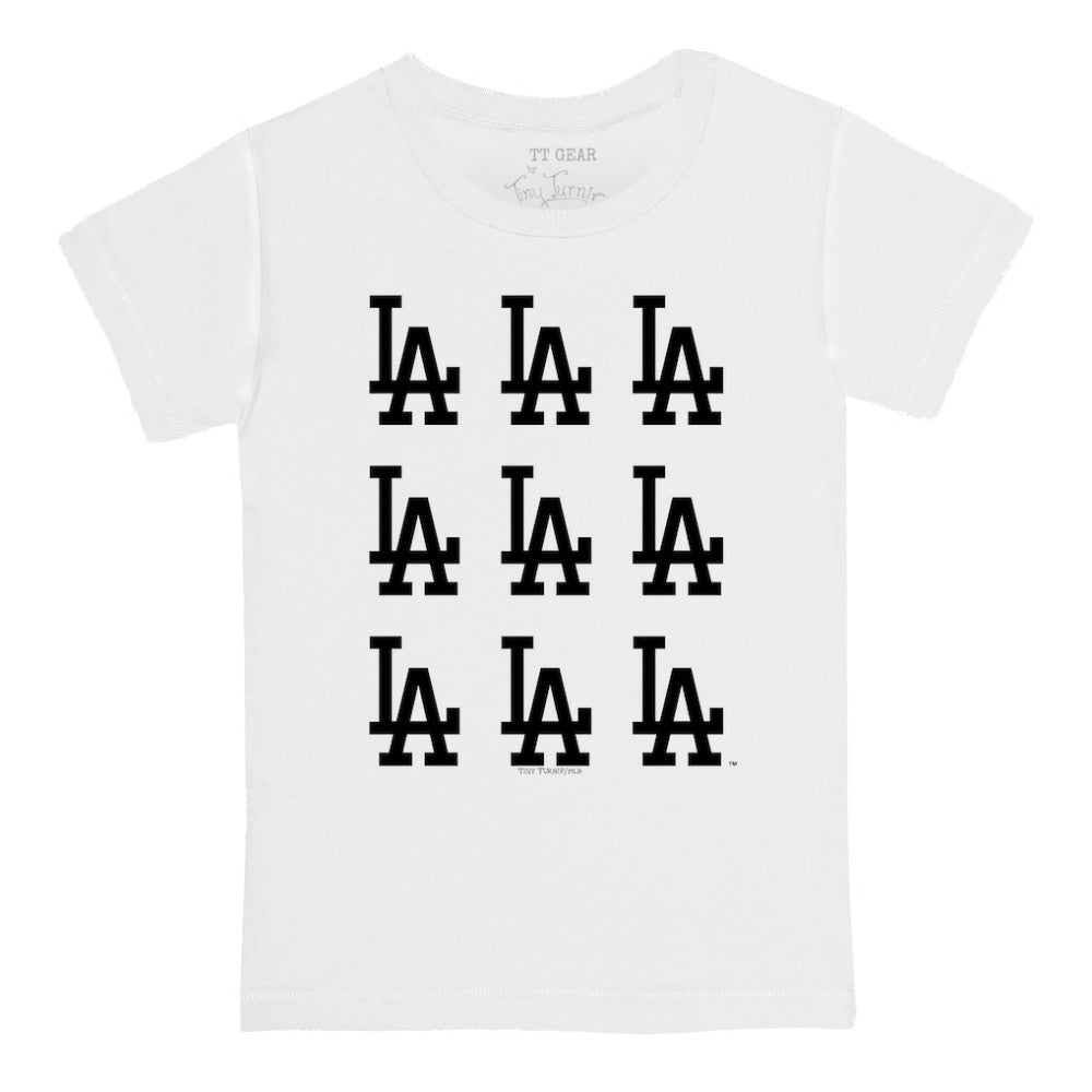 Los Angeles Dodgers Tiny Turnip Youth Logo Grid T-Shirt - MLB