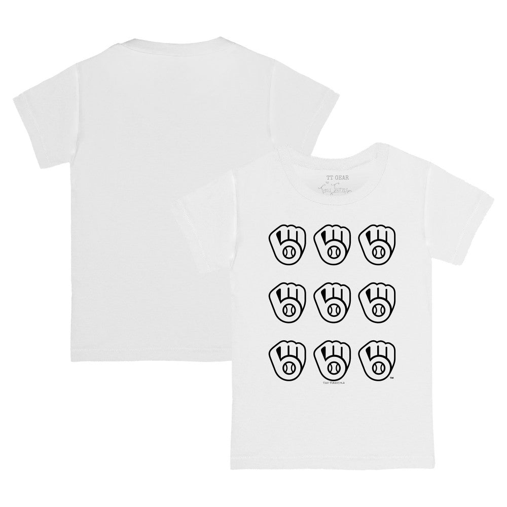 Milwaukee Brewers Tiny Turnip Youth Logo Grid T-Shirt - MLB