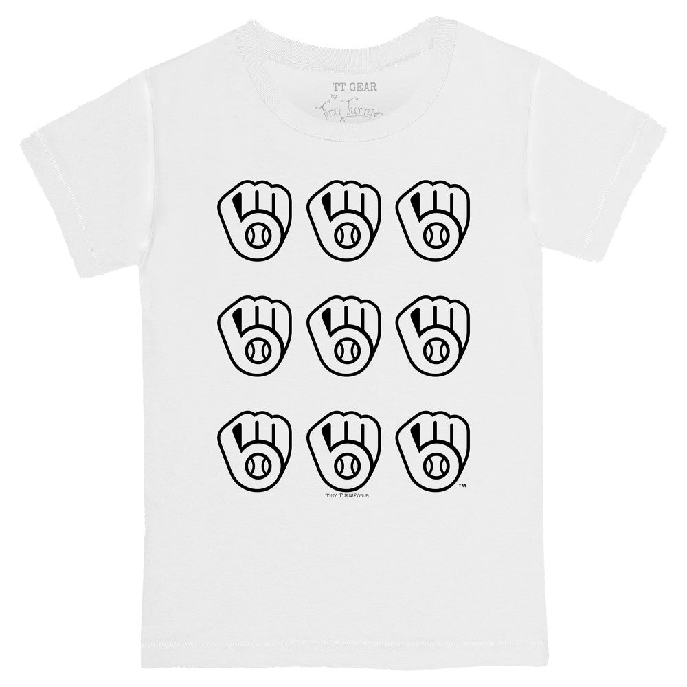 Milwaukee Brewers Tiny Turnip Youth Logo Grid T-Shirt - MLB