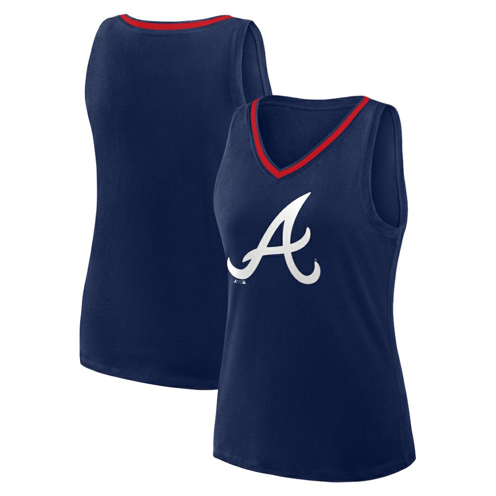 Atlanta Braves Women's Plus Sized Stellar Win V-Neck Tank Top - MLB
