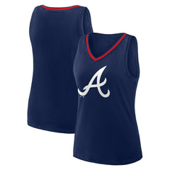 Atlanta Braves Women's Plus Sized Stellar Win V-Neck Tank Top - MLB