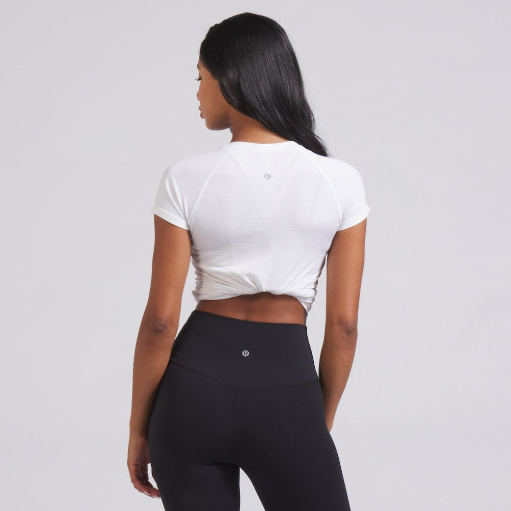 Boston Bruins lululemon Women's Swiftly Tech Short-Sleeve Shirt 2.0 - White - NHL