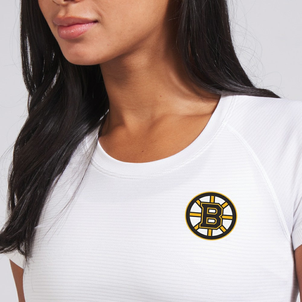 Boston Bruins lululemon Women's Swiftly Tech Short-Sleeve Shirt 2.0 - White - NHL