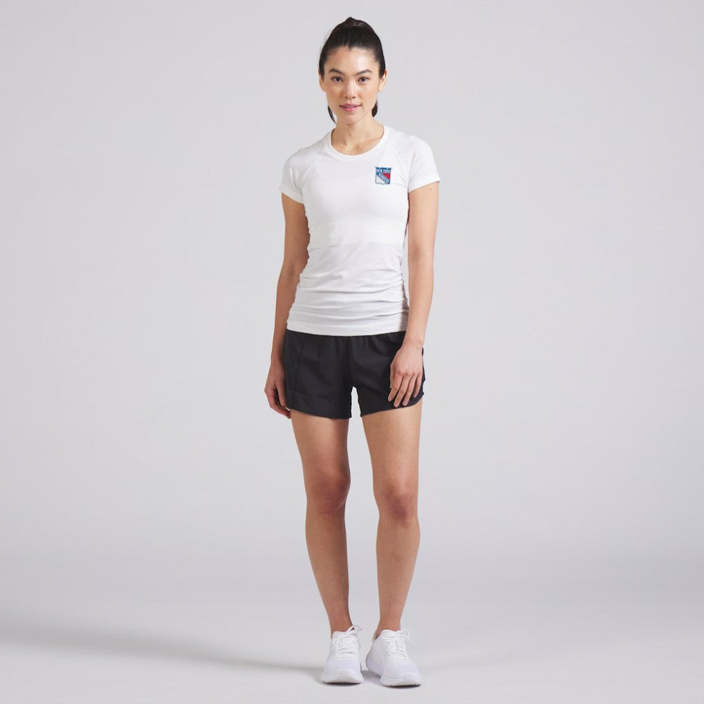 New York Rangers lululemon Women's Swiftly Tech Short-Sleeve Shirt 2.0 - White - NHL