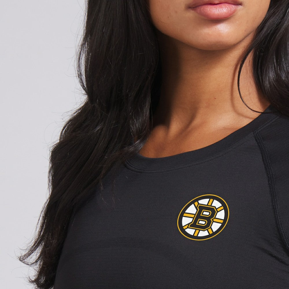 Boston Bruins lululemon Women's Swiftly Tech Short-Sleeve Shirt 2.0 - Black - NHL