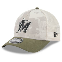 Miami Marlins New Era 2025 Armed Forces Day 9FORTY M-Crown A-Frame Adjustable Hat - MLB