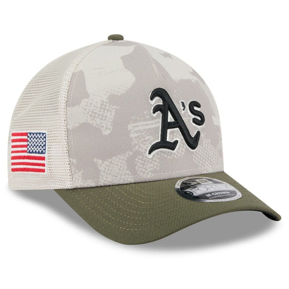 Athletics New Era 2025 Armed Forces Day 9FORTY M-Crown A-Frame Adjustable Hat - MLB