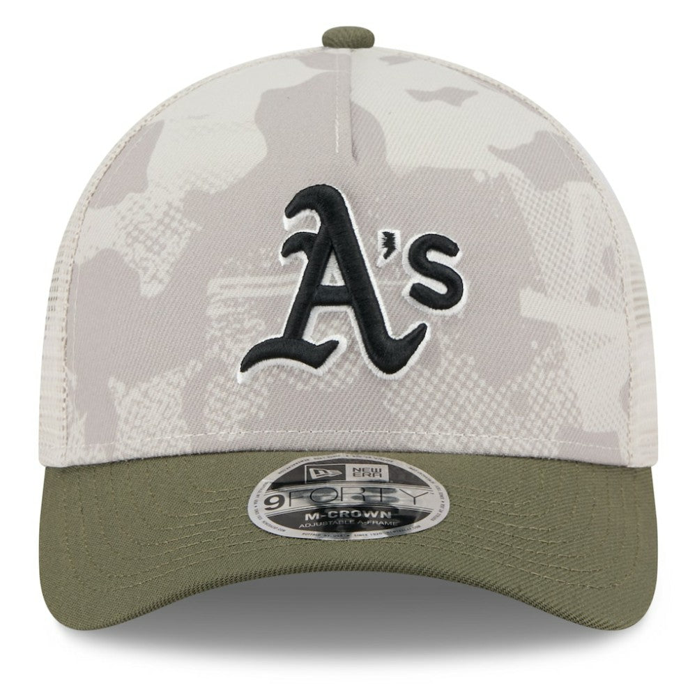 Athletics New Era 2025 Armed Forces Day 9FORTY M-Crown A-Frame Adjustable Hat - MLB