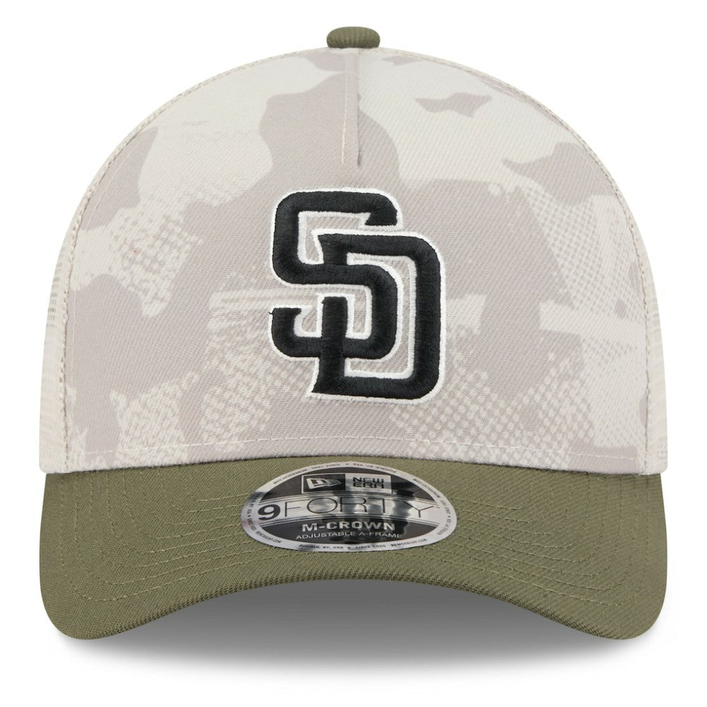 San Diego Padres New Era 2025 Armed Forces Day 9FORTY M-Crown A-Frame Adjustable Hat - MLB