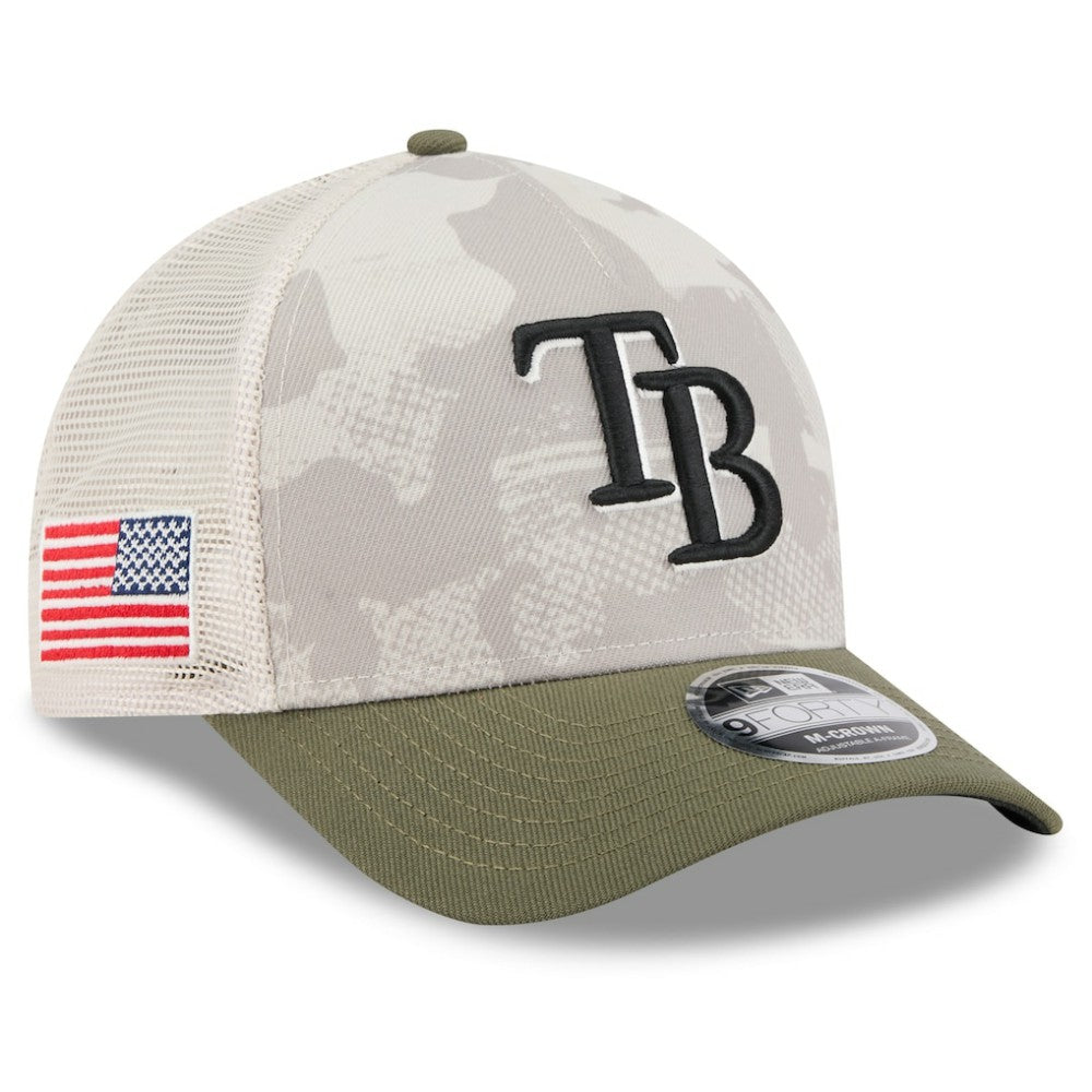 Tampa Bay Rays New Era 2025 Armed Forces Day 9FORTY M-Crown A-Frame Adjustable Hat - MLB