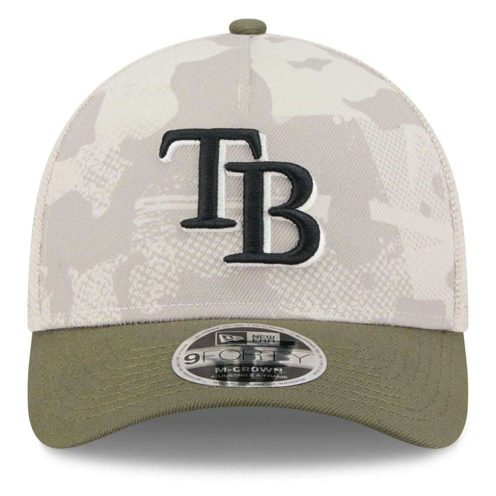 Tampa Bay Rays New Era 2025 Armed Forces Day 9FORTY M-Crown A-Frame Adjustable Hat - MLB