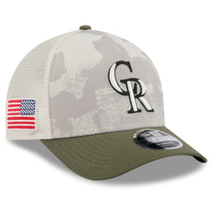 Colorado Rockies New Era 2025 Armed Forces Day 9FORTY M-Crown A-Frame Adjustable Hat - MLB