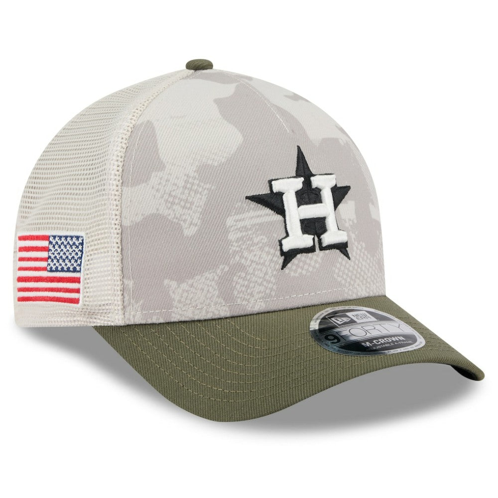 Houston Astros New Era 2025 Armed Forces Day 9FORTY M-Crown A-Frame Adjustable Hat - MLB