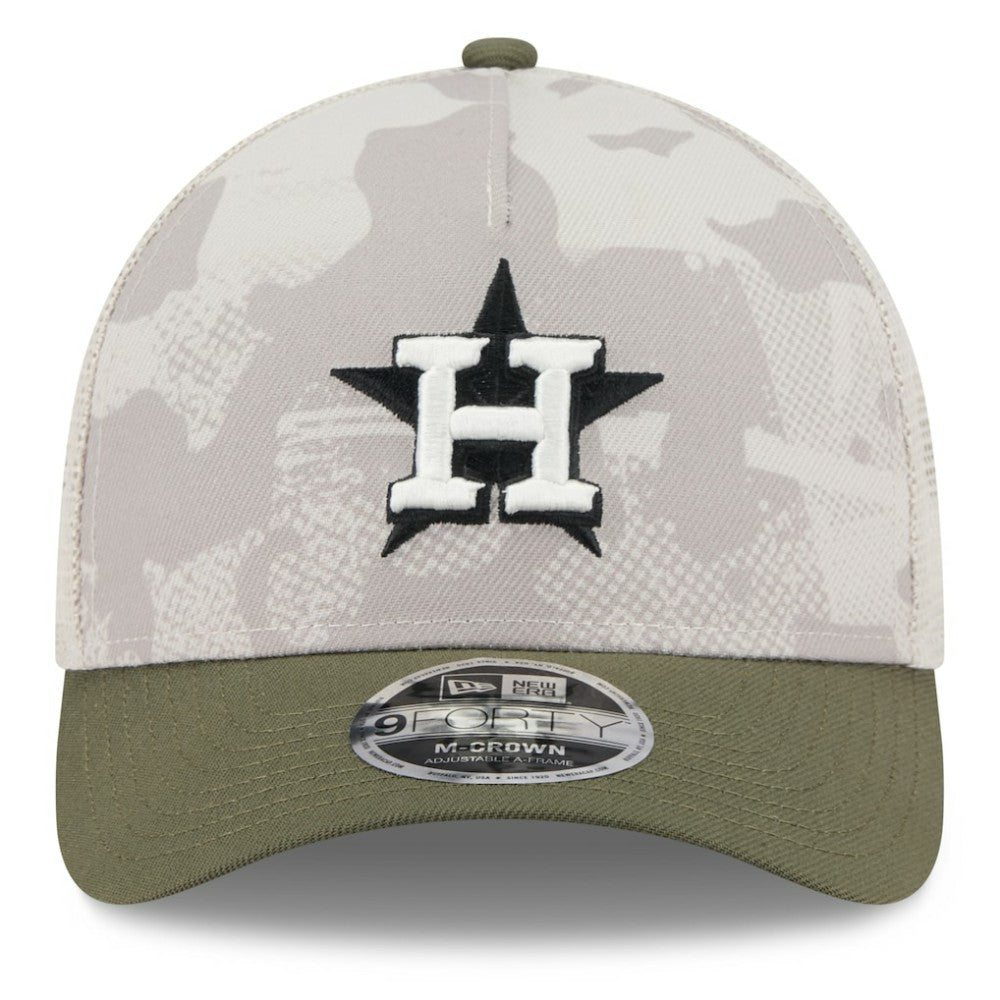 Houston Astros New Era 2025 Armed Forces Day 9FORTY M-Crown A-Frame Adjustable Hat - MLB