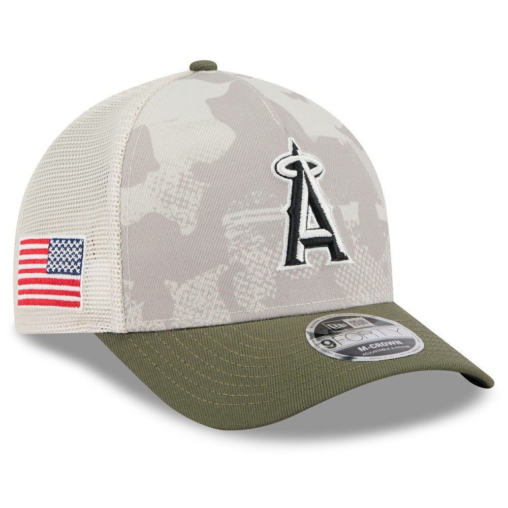 Los Angeles Angels New Era 2025 Armed Forces Day 9FORTY M-Crown A-Frame Adjustable Hat - MLB