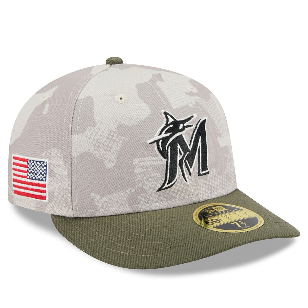 Miami Marlins New Era 2025 Armed Forces Day Low Profile 59FIFTY Fitted Hat - MLB