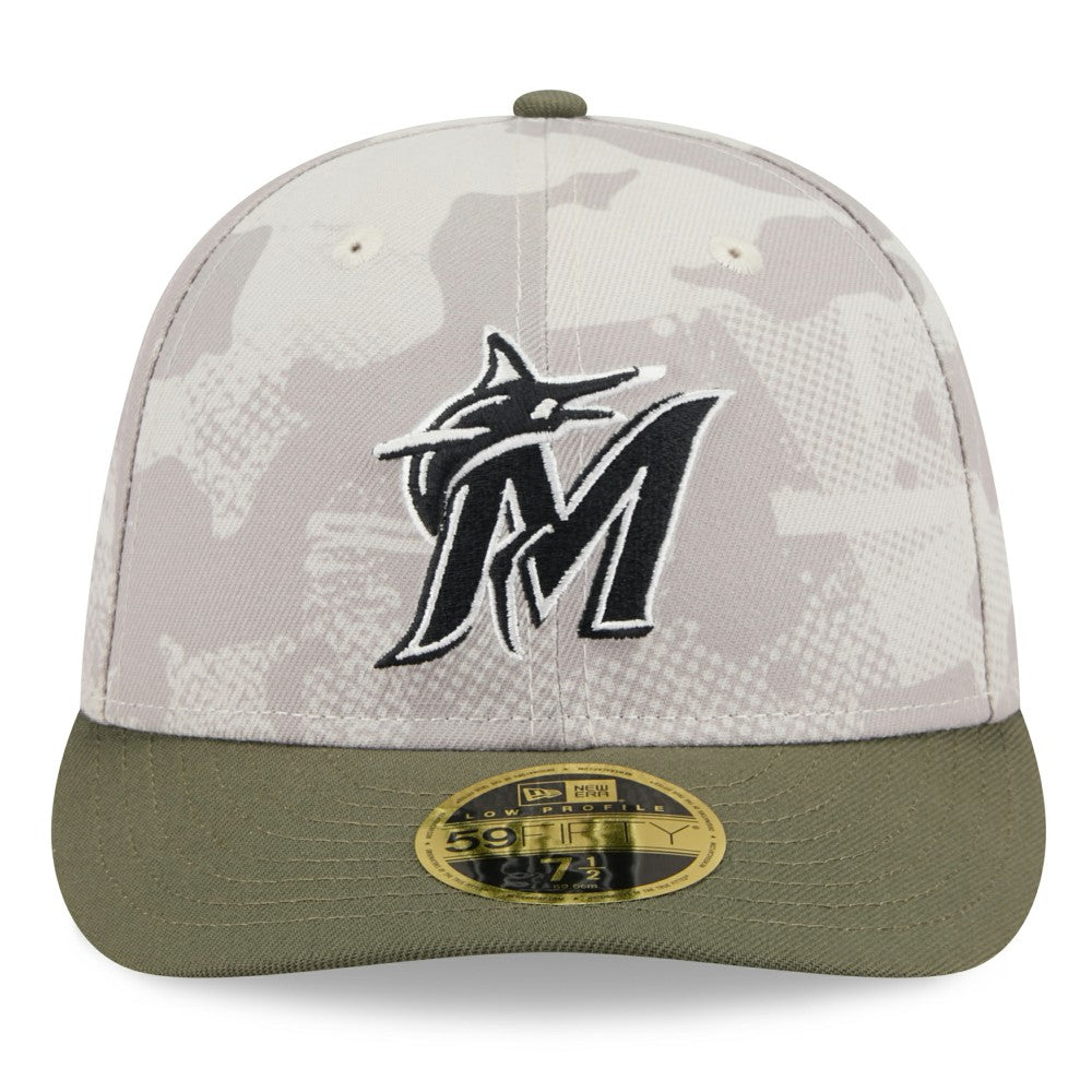 Miami Marlins New Era 2025 Armed Forces Day Low Profile 59FIFTY Fitted Hat - MLB