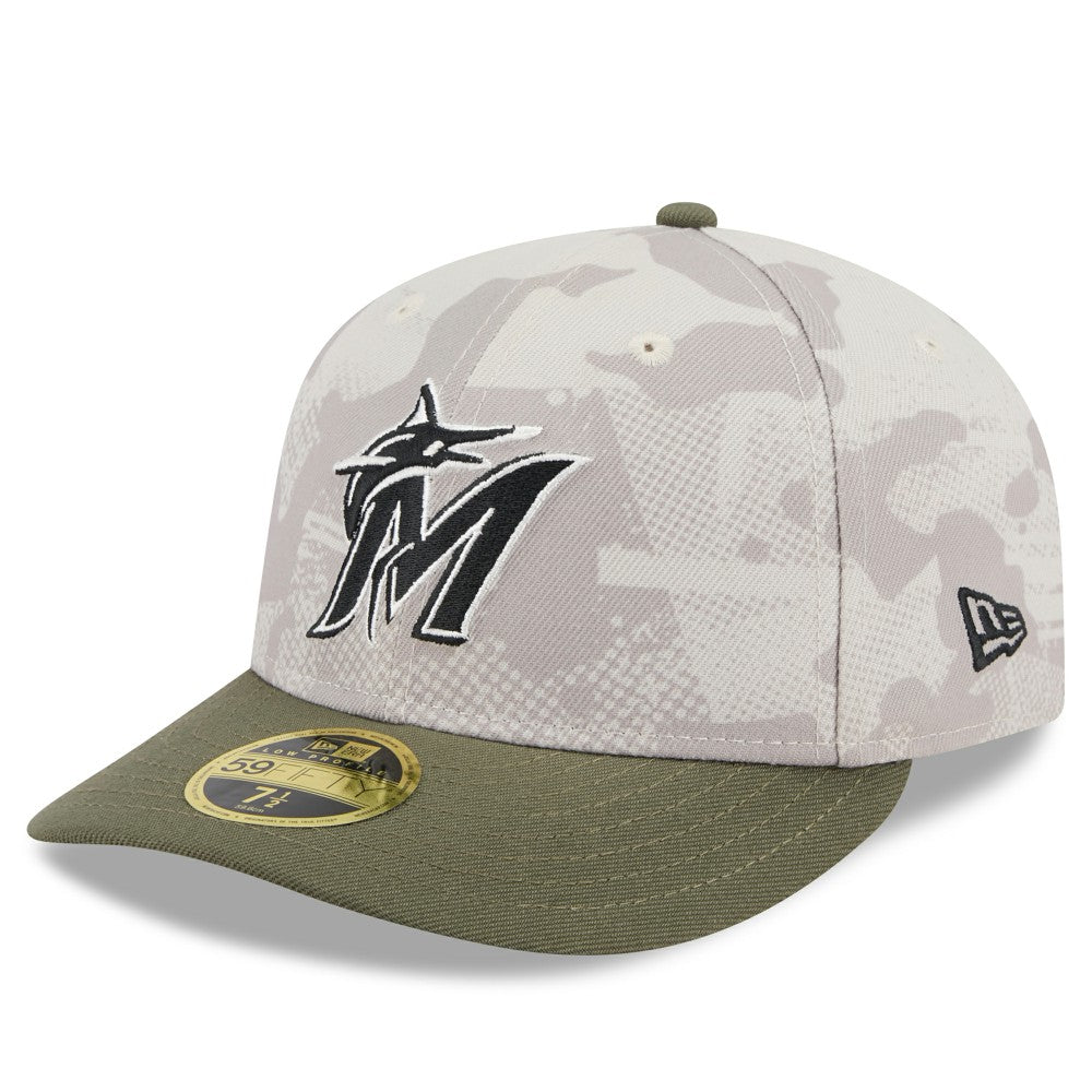 Miami Marlins New Era 2025 Armed Forces Day Low Profile 59FIFTY Fitted Hat - MLB