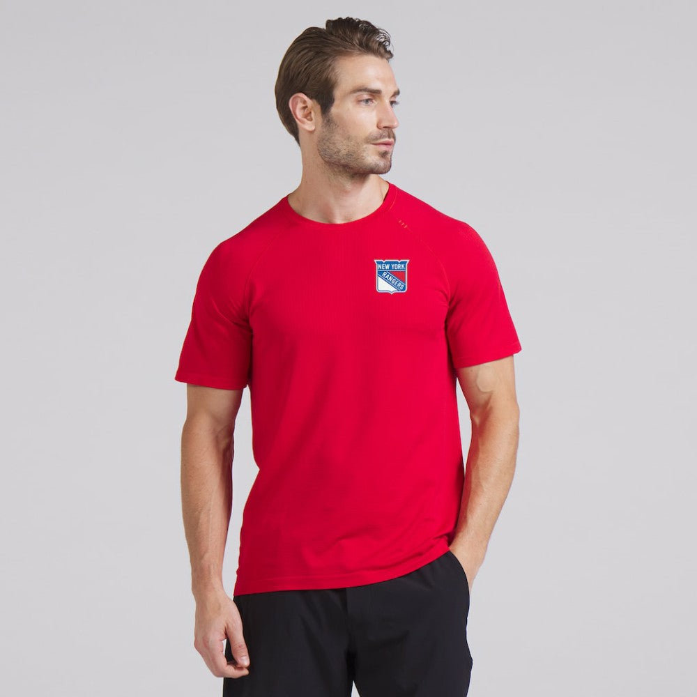 New York Rangers lululemon Metal Vent Tech Short-Sleeve Shirt - True Red - NHL