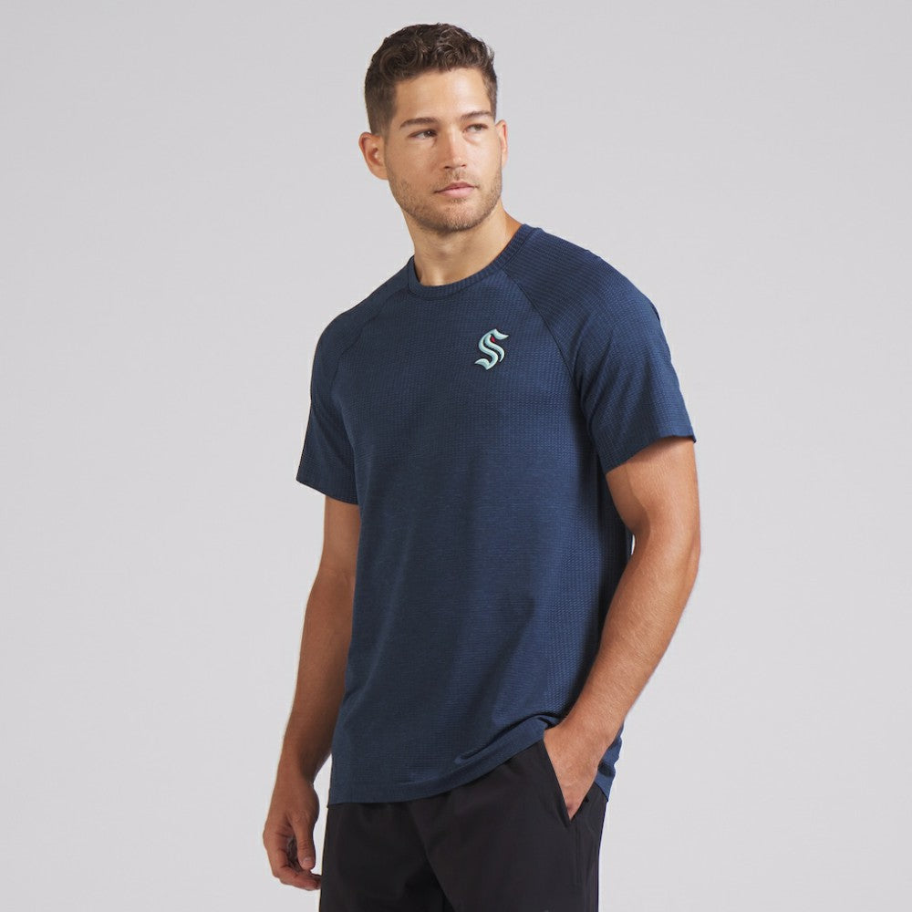Seattle Kraken lululemon Metal Vent Tech Short-Sleeve Shirt - Mineral Blue - NHL