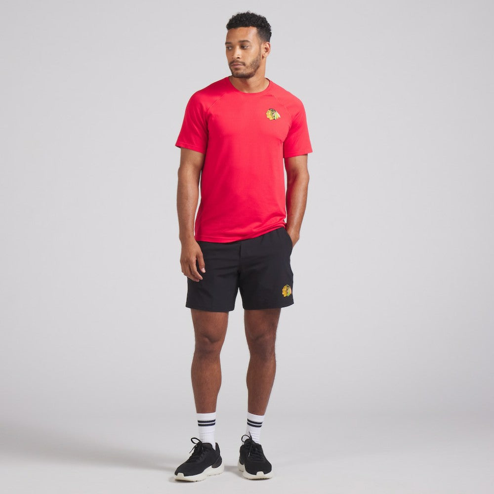 Chicago Blackhawks lululemon Metal Vent Tech Short-Sleeve Shirt - True Red - NHL