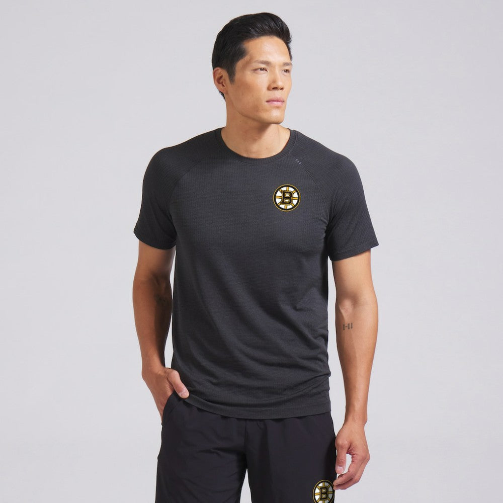 Boston Bruins lululemon Metal Vent Tech Short-Sleeve Shirt - Graphite Grey - NHL