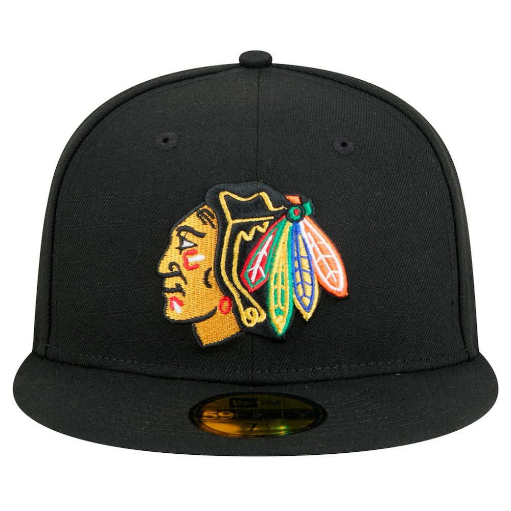 Chicago Blackhawks New Era Core 59FIFTY Fitted Hat - Black - NHL