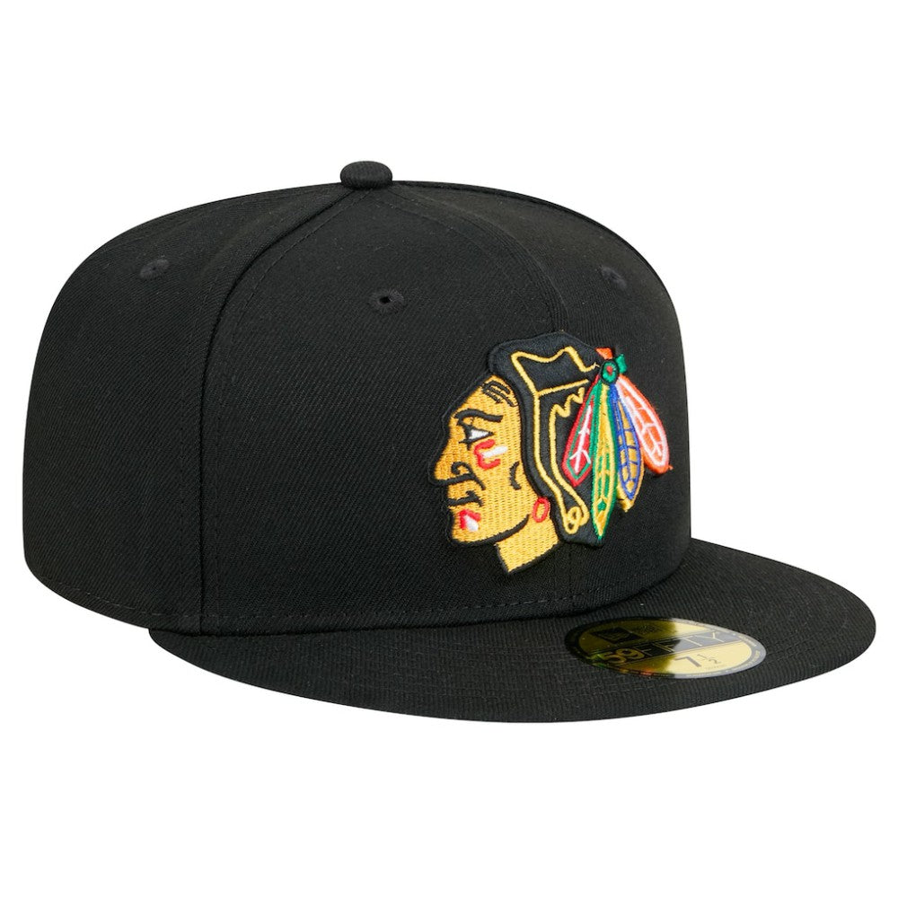 Chicago Blackhawks New Era Core 59FIFTY Fitted Hat - Black - NHL