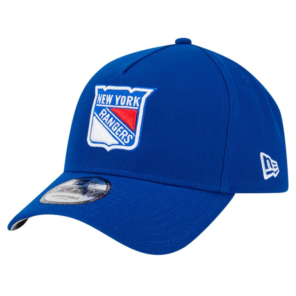 New York Rangers New Era Core A-Frame 9FORTY Adjustable Hat - Blue - NHL