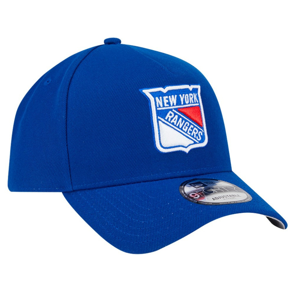 New York Rangers New Era Core A-Frame 9FORTY Adjustable Hat - Blue - NHL
