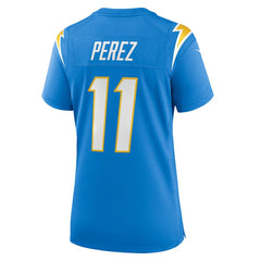 Luis Perez Los Angeles Chargers Women's Team Game Jersey Powder Blue | Nike for Sale
