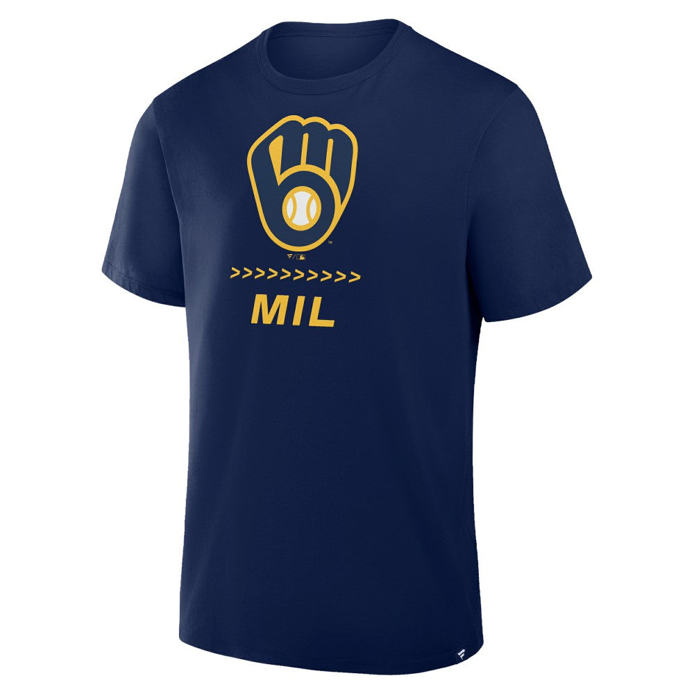 Milwaukee Brewers Fanatics Clubhouse Legacy Side Swipe T-Shirt - MLB