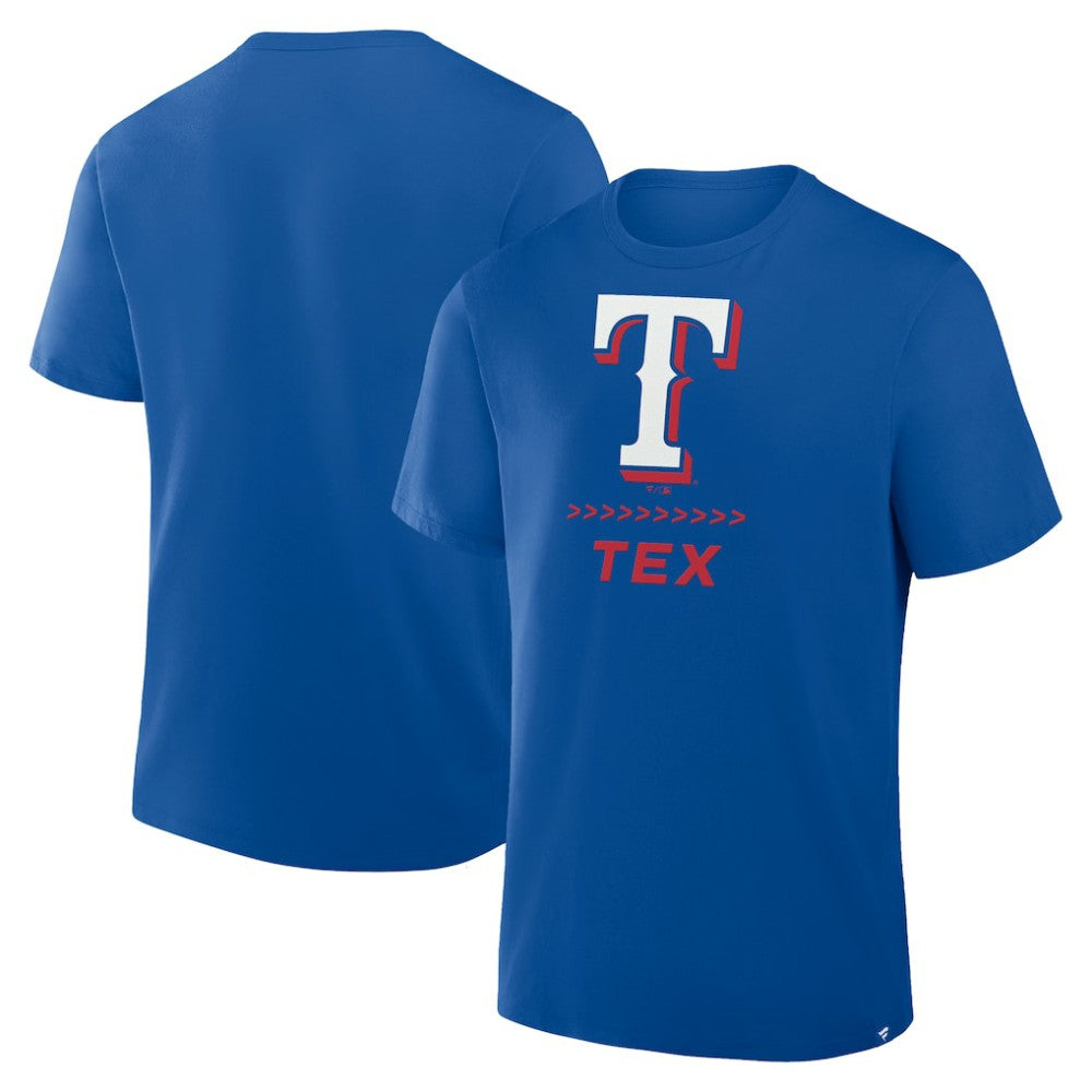 Texas Rangers Fanatics Clubhouse Legacy Side Swipe T-Shirt - MLB