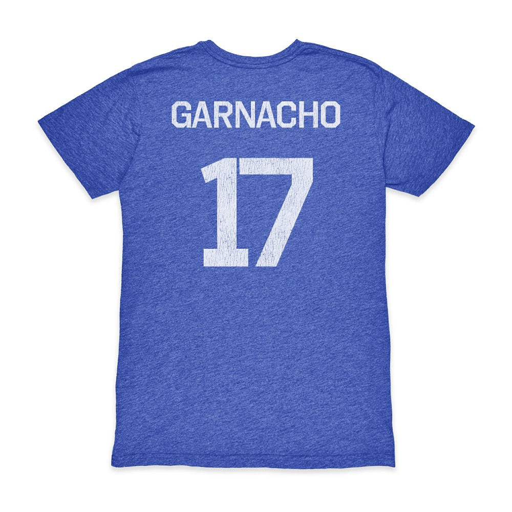 Alejandro Garnacho Argentina National Team 1863FC Player Vintage Tri-Blend T-Shirt Blue - FIFA World CUP