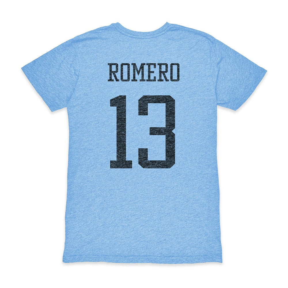 Cristian Romero Argentina National Team 1863FC Player Vintage Tri-Blend T-Shirt Light Blue - FIFA World CUP
